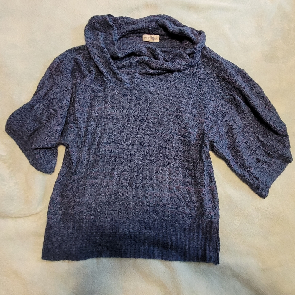Fashion Bug Blue/Purple Light Knit Cowl Sweater, size XL